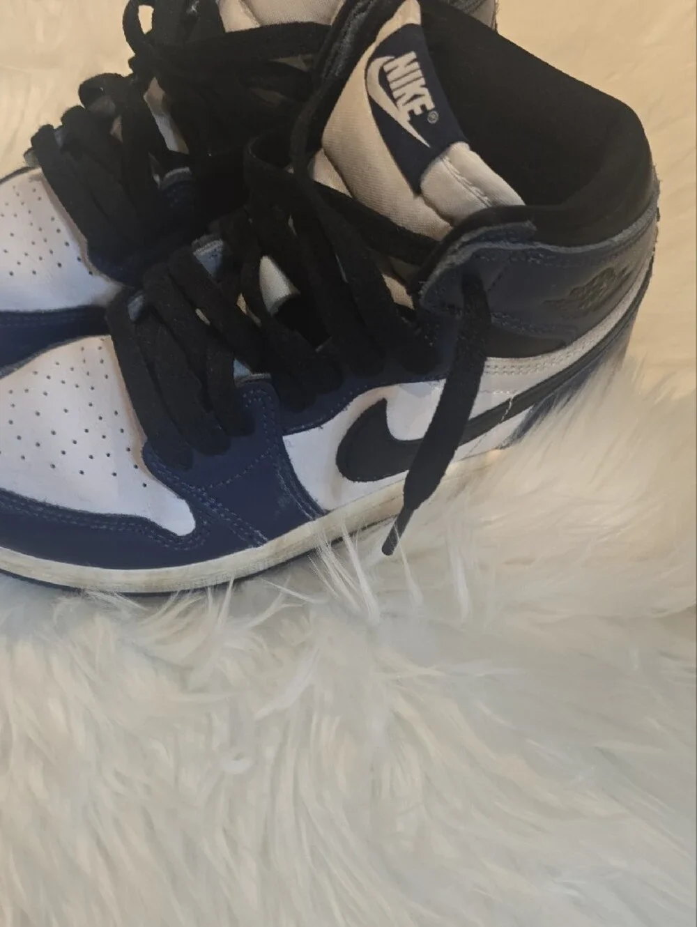 Nike High-Top Sneakers in Navy, White, and Black